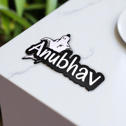 Name on Letter Keychain-Custom Letter Name Keychain – Personalized Initial Charm