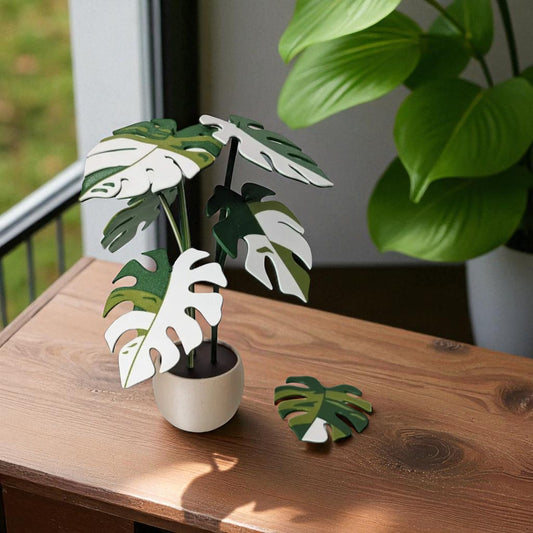 Variegata Leaf Coasters – 3D Printed Botanical Drink Mats Inspired by Nature