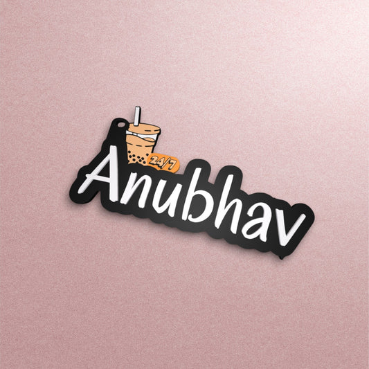 Name on Letter Keychain-Custom Letter Name Keychain – Personalized Initial Charm
