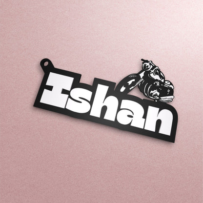 Name on Letter Keychain-Custom Letter Name Keychain – Personalized Initial Charm