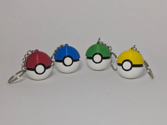 Mini Pokéball Keychain – 3D Printed Pokémon-Inspired Accessory for Fans & Collectors