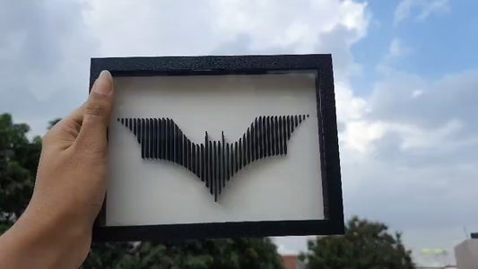 Batman Logo Layered Frame- Batman Logo 3D Layered Wall Frame – Superhero Room Decor