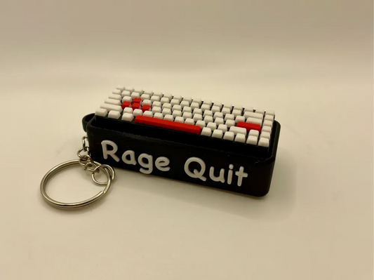 Rage Quit Keychain – Mechanical Keyboard Switch Clicker Fidget Toy