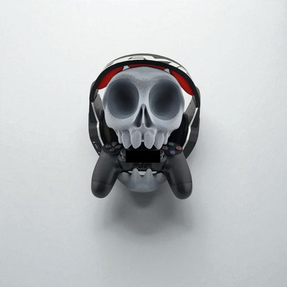 Skull Headphone & Controller Holder – 3D Printed Dual Gaming Stand with Dark Aesthetic