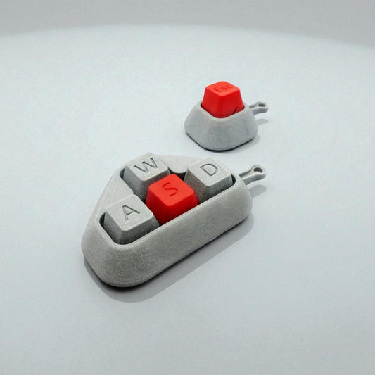WASD Fidget Keychain – 3D Printed Clickable Keyboard Key Fidget