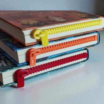 Zipper Bookmark – 3D Printed Fun & Functional Page Marker | Set of 3